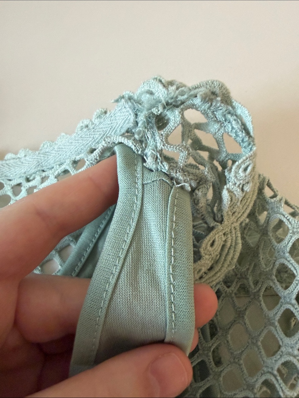 Pretty Angel 53% Silk Forest Fairycore Ethereal Mint Lace & Mesh Mini Dress SM - Picture 9 of 13